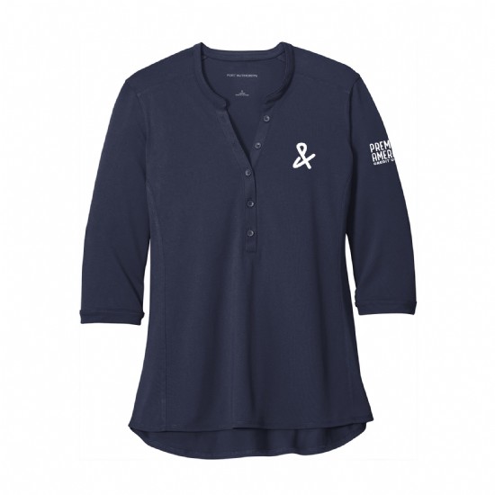 Port Authority Ladies UV Choice Pique Henley #2