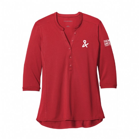 Port Authority Ladies UV Choice Pique Henley #3