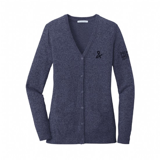 Port Authority  Ladies Marled Cardigan Sweater