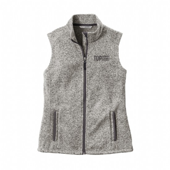 Port Authority Ladies Sweater Fleece Vest #3
