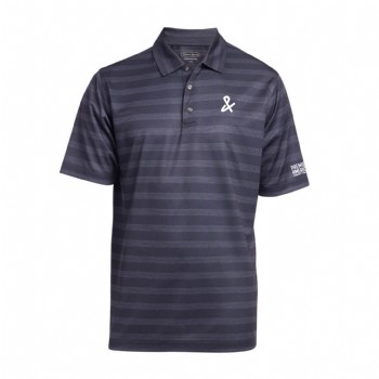 Pebble Beach Printed Pindot Stripe Polo
